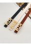 Set of 3 Gold Buckle Thin Belt, Trouser Belt, Shirt Belt, Coat Belt, Dress Belt - 3