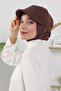 Four Seasons Detachable Hijab Bonnet with Visor, Brown, B-82O - 3