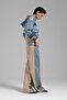 Women's Two Color Garnish Removable Design Jacket and Vest - 6