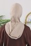 Women's Ready-To-Wear Hat with Winter Visor and Closure Feature, Beige, B-88O - 9
