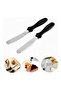 Metal Pastry Spatulas 2Pcs and Pastry Cutter 34cm Pastry Cake Slicer Pastry Plastering Comb Knife - 2
