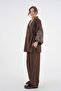 Women's Coffee Sleeves Sequin Sequins Embroidered Linen Kimono Jacket and Pants Bottom/Top Set 21061 - 3