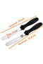 Metal Pastry Spatulas 2Pcs and Pastry Cutter 34cm Pastry Cake Slicer Pastry Plastering Comb Knife - 4