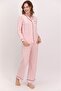 Women's Home Wear Stripe Detailed Cotton Front Buttoned Pajama Set L1.Pc.004.112.K15 - 7