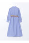 Original Striped Poplin Women's Shirt Dress - 6