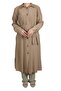 Women's Tunic with Front Belt and Belt - 3