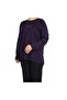 Women's Stone Collar Lycra Large Size Bluz - 3