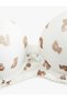 Extra Padded Supported Teddy Bear Printed Bra - 2