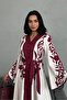 women's satin fabric button detail dress NBMS2507 - 3