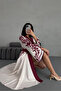 women's satin fabric button detail dress NBMS2507 - 4