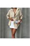 Beige Oversize Long-Sleeved Muslin Shirt