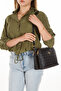 Women's Black Three Compartment Crossbody Bag - 4