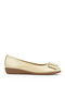 , Women's Genuine Leather Comfort Ballerinas 1511050Z22212 Beige