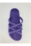Women's Summer Straw Look Purple Pool Sea Bath and Daily Slippers - Golden Step Shoes - 2