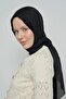 Cotton Shawl Leaf Pattern - Black - 2