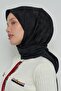 Black Zigzag Patterned Cotton Scarf - 3