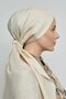 Jacquard Cotton Shawl Monogram Pattern - Cream - 4