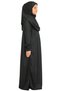 Two Pieces Kids Prayer Dress Set Suit with Scarf, Islamic Clothing Suit for Girls - Black - 3