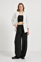 Women's Office Style Double Breasted Lapel Blazer White Jacket - 3