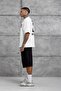 Men's T-Shirt with the Text "Of Sanise" in White, Oversized Printed Crew Neck, Thick Cotton Fabric. - 6