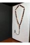 Sikma amber tasbih brown cream capsule cut 7x10mm t-259 - 2