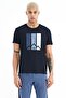 Dean Navy Blue Standard Fit Men's T-shirt - 88211