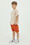 Crew Neck Boy's Print Detailed T-Shirt and Shorts Double Set - 3