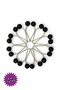Scarf Shawl Clip Black 12 Pieces Pearl Model Clips - Women's Hijab Accessory Needle