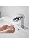 Washbowl Mieser Chrome Waterfall Square Body Slanted Basin Bathroom Fixture Double Entry Luxury Ergonomic - 6