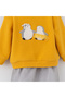 Baby Girl Yellow Seasonal Dress and Sweatshirt Bandana Set - 3