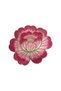 Single Pink Rose Embroidered Presentation and Cocktail Napkin - 3