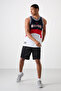 White Breathable Textured Thin Stretchy Standard Fit Men's Basketball Singlet - 88395 - 4