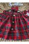 Girl Child Plaid Scottish Fabric Skirt Socks Buckle Set - 4