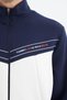 Ecru Stand Collar Color Blocked Hidden Pocket Detailed Comfortable Fit Men's Sweatshirt - 88290 - 3
