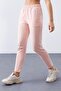 Pink High Waist Jogger Comfortable Form Narrow Leg Women's Tracksuit Bottom - 94566 - 6