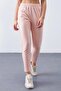 Pink High Waist Jogger Comfortable Form Narrow Leg Women's Tracksuit Bottom - 94566 - 4