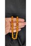 Crimped Rod Amber Prayer Beads Cask Cut Yellow Color T-303 - 3