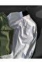 Oversize Linen White Shirt Khaki Trousers Set - 2
