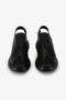Black Platform Sole Open Back Women's Sandals - 3