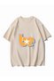 Billie Eilish "Birds of a Feather" Song Front/Back Printed Oversize Beige T-Shirt -Mingalondon - 2