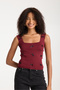 Ribbon Detail Square Collar Women's Knitwear