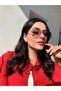 New Season Unisex Pink Glass Sunglasses - 2