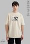 Unisex Crew Neck Ataturk Infinity Sign Printed Cotton Oversize Short Sleeve T-Shirt - 4