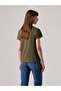 Women's V-Neck Green T-Shirt 85341-0105 - 2