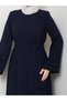 Sg Sarial Clothing New Season Honeycomb Fabric Stone and Belt Detail Stylish Abaya Ferace - 4