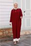 Women's Ribbed Striped Knitwear Dress - 6