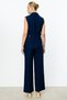 Women's Bridged Wide Leg Trousers 4124 Navy Blue - 5