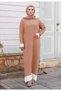 Women's Ribbed Striped Knitwear Dress - 4