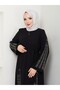 SG SARİAL GİYİM NEW SEASON SKIRT AND SLEEVES EXTRA-LUXURIOUS STONE-DETAIL ABAYA FERACE - 3