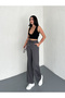 Comfortable Cut Dabil Fabric Pants with Lace-Up Parts - 5